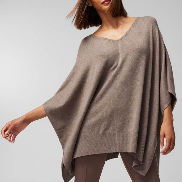 Soma Sweaters - Soma V-neck Poncho Luxe Soft